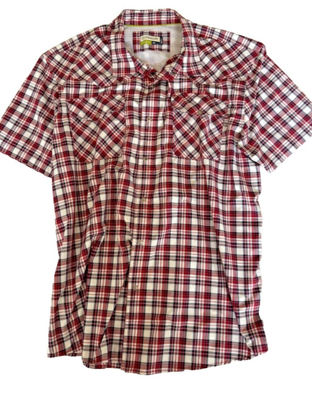 Mens Magellan Shirt Large Outdoors Adventure Gear Mag Work Plaid Shirt Men 2XL
